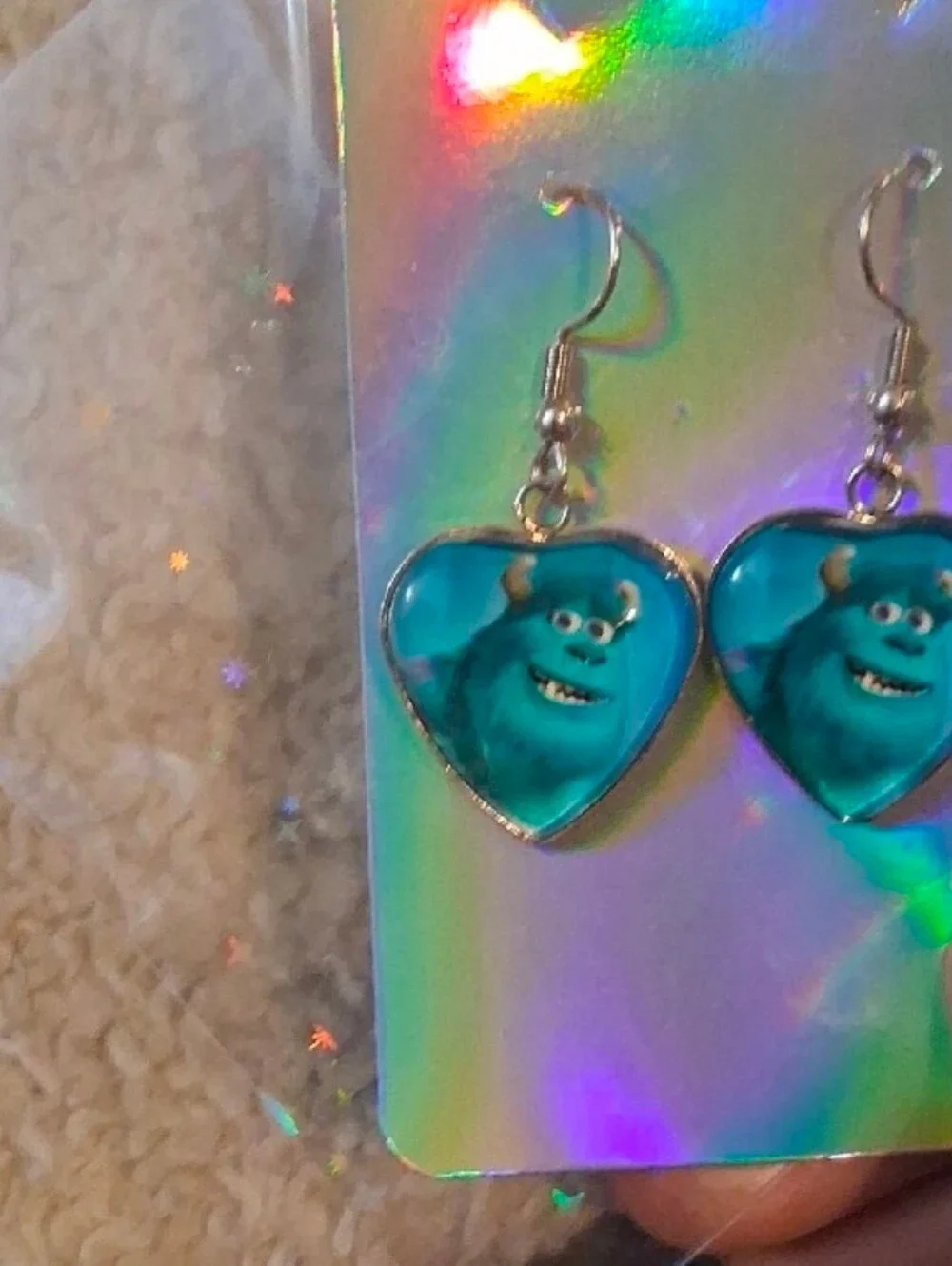 $8 Each Or B I ndle 5/$20 Blue Sully Inspired Heart Drop Earrings for Kids